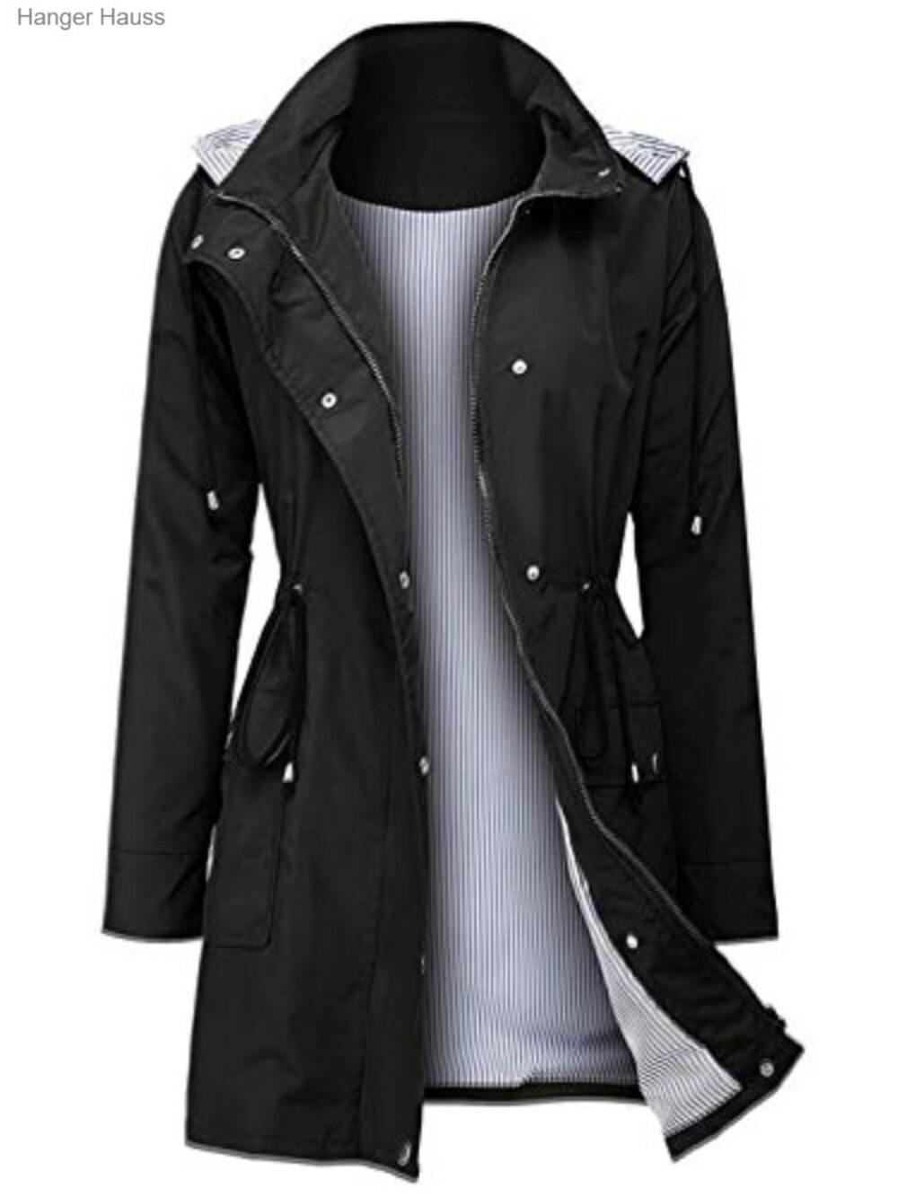 Waterproof Active Outdoor Rain Jacket with Hood Lightweight Plus Size